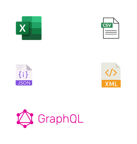 Import Files And Connect APIs logos